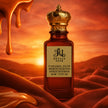 The image features a perfume bottle labeled 