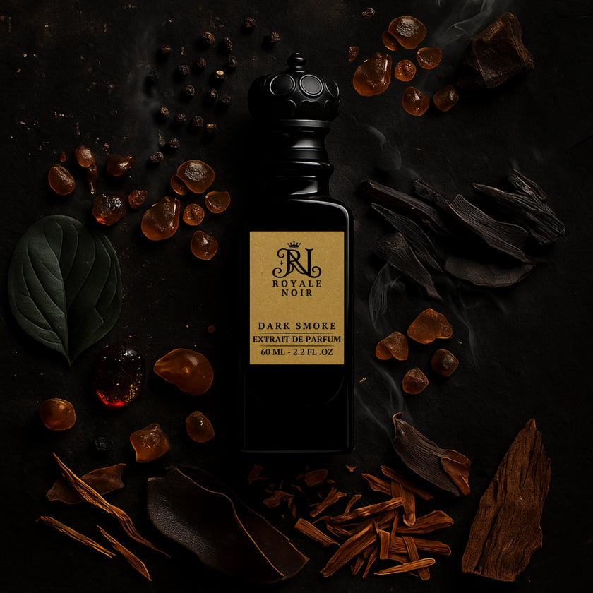 A luxurious black bottle of Royale Noir's 