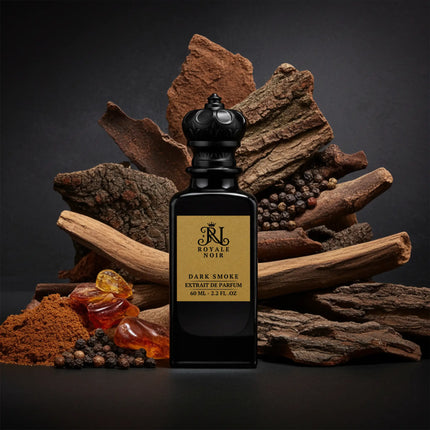 A luxurious black bottle of Royale Noir's 