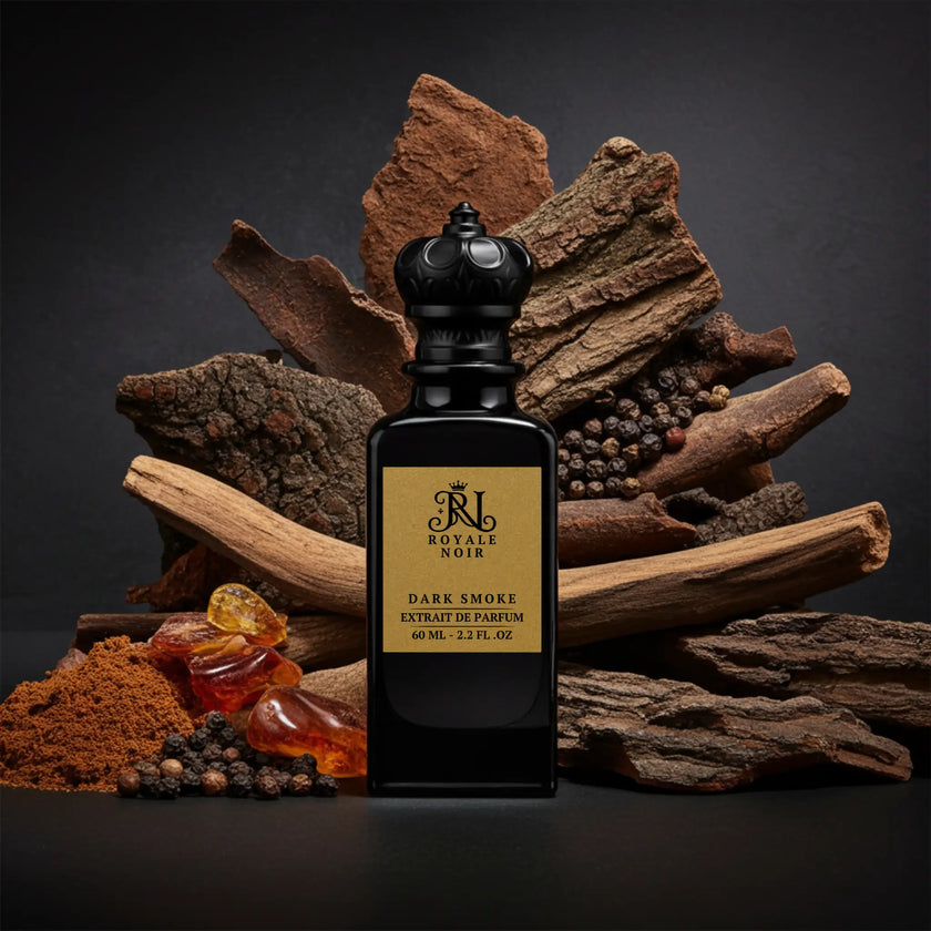 A luxurious black bottle of Royale Noir's 