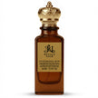 Brown perfume bottle with gold cap and 'Royale Noir' label on a white background