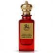 Sweet Fire Extrait De Parfum by Royale Noir – Elegant Fragrance in Transparent Red Bottle With Gold Label And Gold Crown Cap.