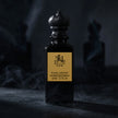 Perfume bottle labeled 'Royale Noir Dark Smoke' with a dark background